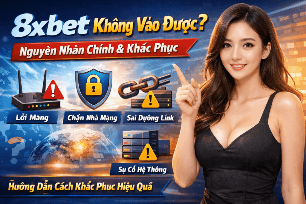 Minh họa lỗi 8xbet không truy cập được và cách khắc phục